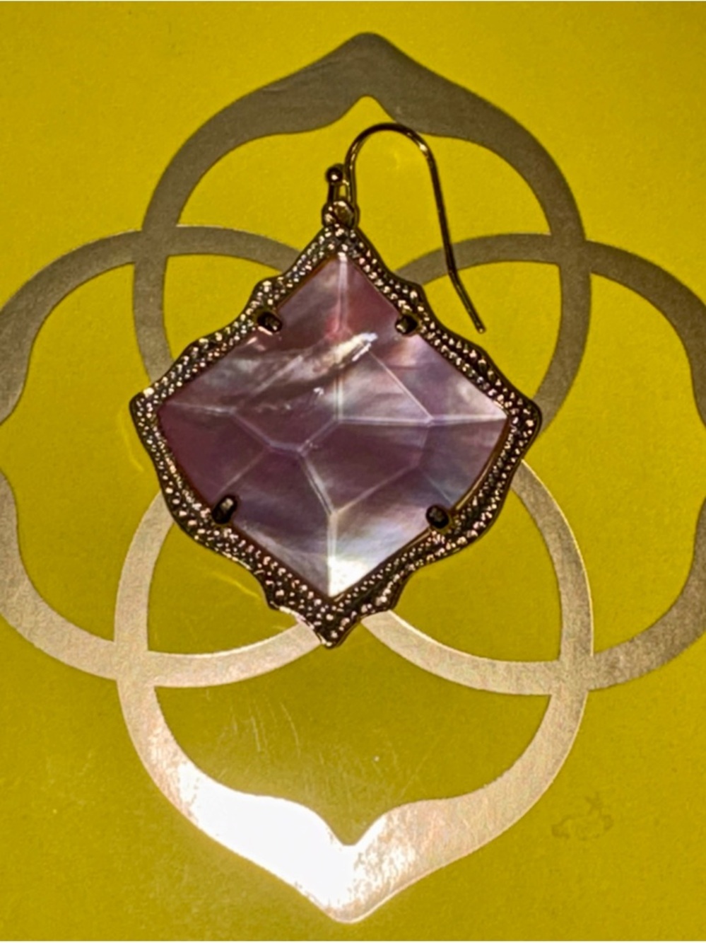 Single Earring Kendra Scott Alexandra Drop Earring Gold Pink Mother of Pearl